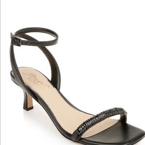 Jewel Badgley Mischa  black Ankle Strap Sandal